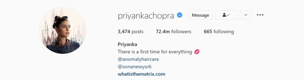 Priyanka Chopra beats Katrina Kaif and Deepika Padukone to become the most followed Bollywood celebrity on Instagram